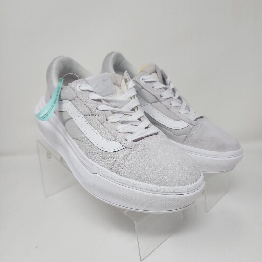 Vans Platform Shoes Womens 7 Grey Old Skool Overt CC Sneakers Streetwear Casual